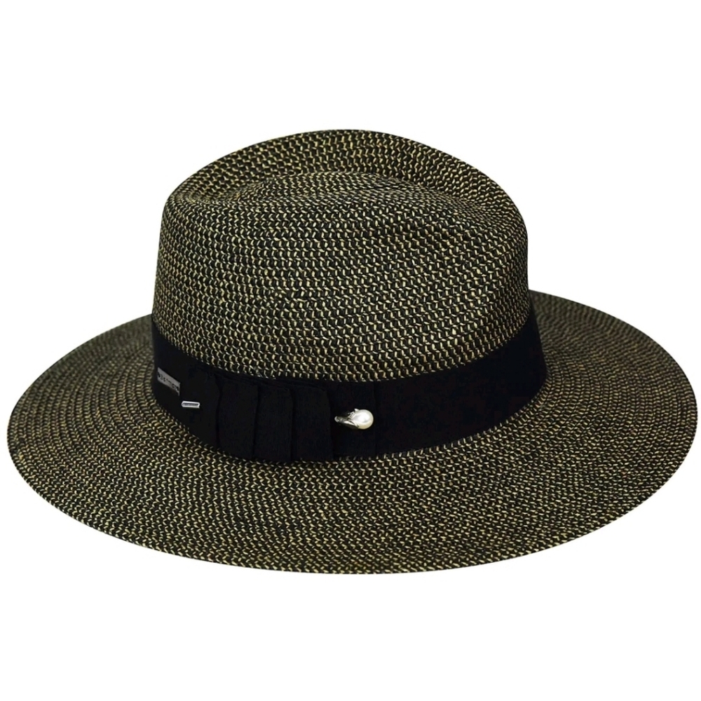 Betmar New York ELLERY Braided Safari Fedora Hat One Size UPF‎ 50+ NWT